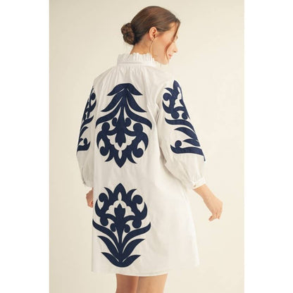 Floral Applique Shift Dress
