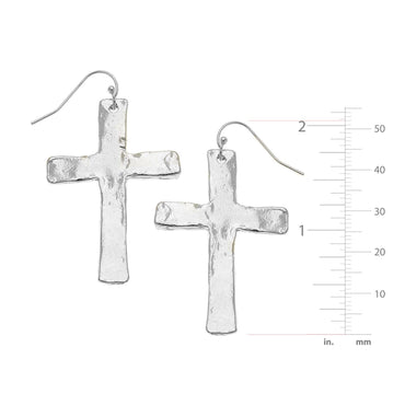 Susan Shaw Silver Cross Earrings