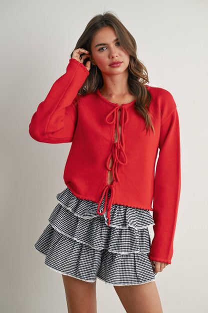 Tiered Ruffle Mini Skort