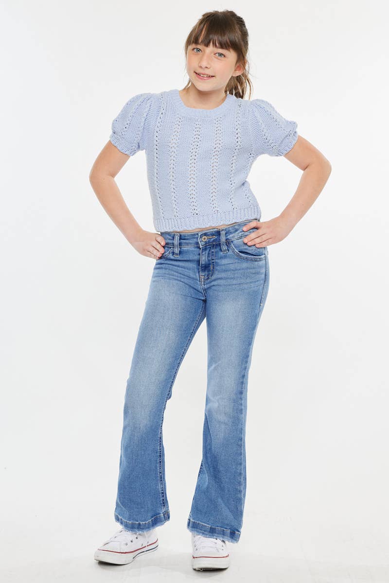 KanCan Aster Mid Rise Flare Kid Jeans