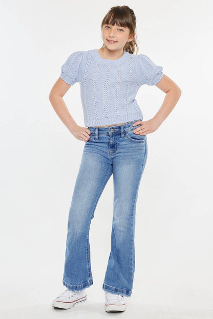 KanCan Aster Mid Rise Flare Kid Jeans