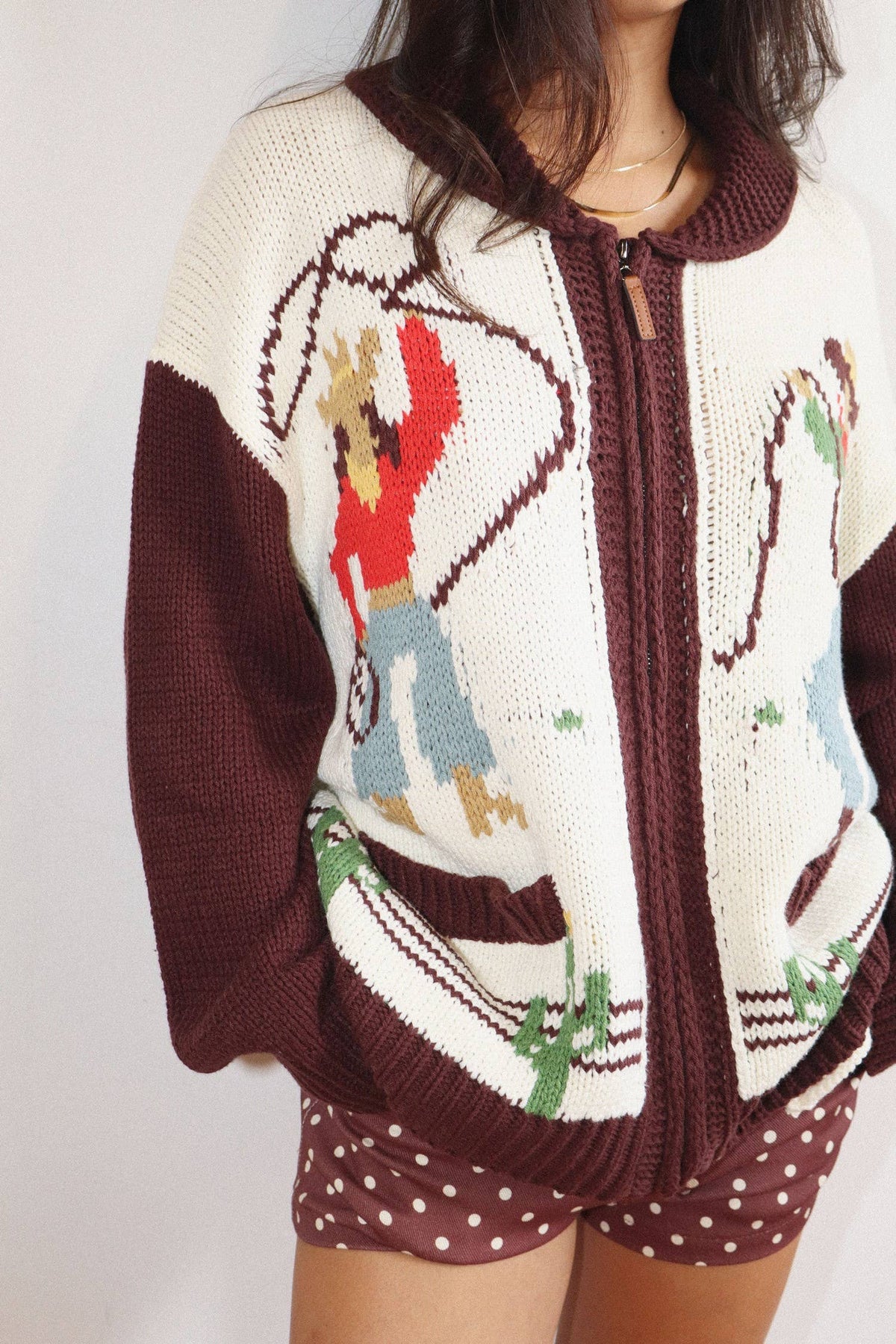 Bailey Rose Cowgirl Knit Zip-Up Cardigan