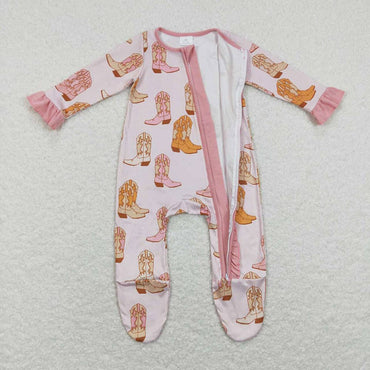 Pink Boots Baby Pajamas