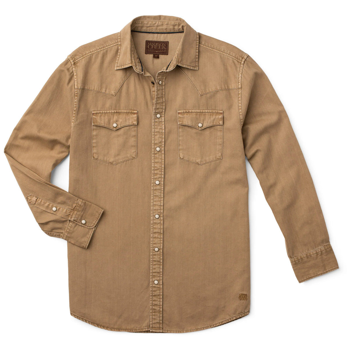 Madison Creek Outfitters Tan Bisley Signature Blend Western Shirt