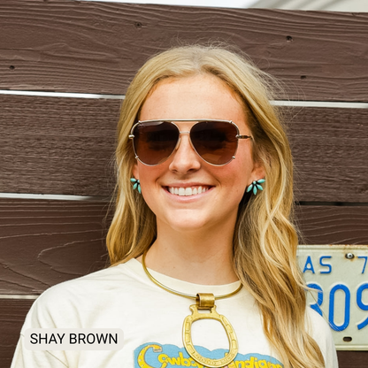 SHAY - Women's Polarized Large Hair Friendly Aviator