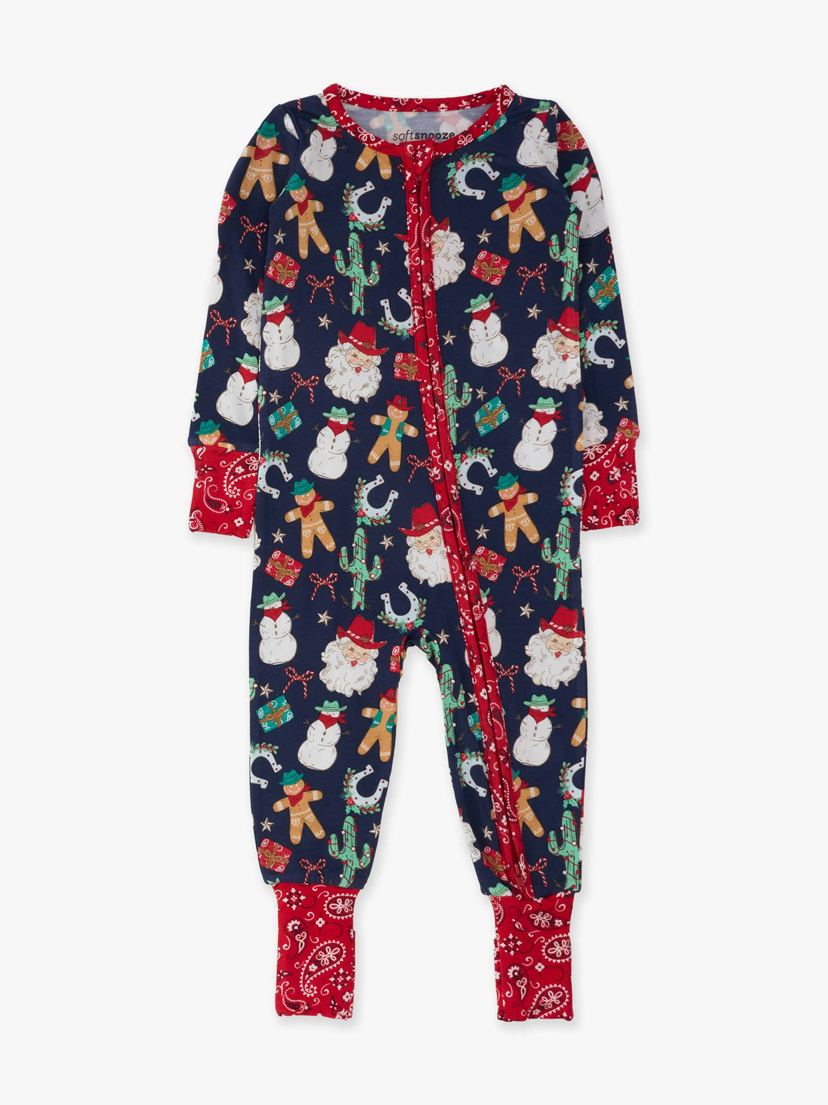 SoftSnooze™ Baby Santa Footie Pajamas