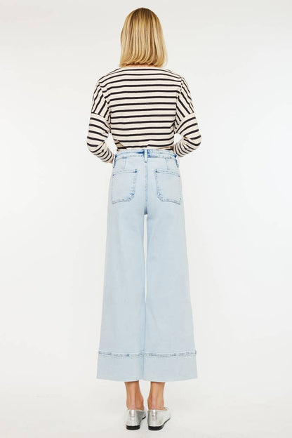 KanCan Kassie Essentials Cropped Wide Leg Jeans