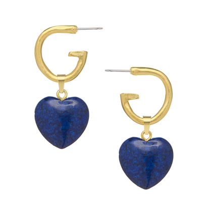 Susan Shaw Gigi Heart Earrings
