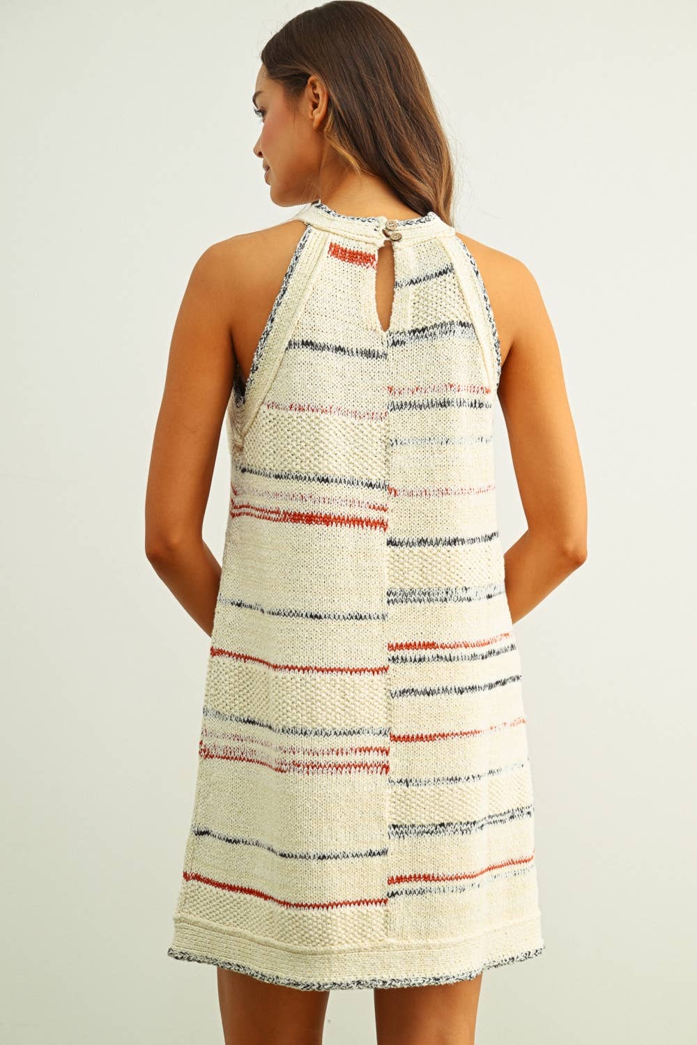Striped Color Stripe Pattern Knit Dress