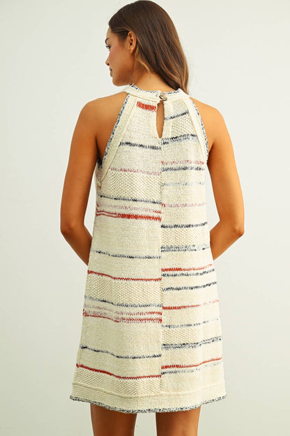 Striped Color Stripe Pattern Knit Dress