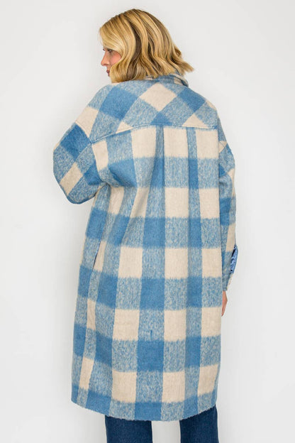 Serene Check Longline Coat