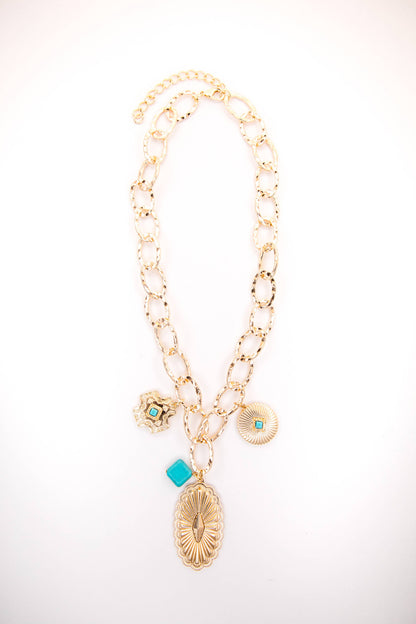 West & Co. Chunky Chain Charm Necklace