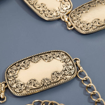 Rectangle Concho Chain Belt