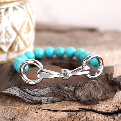 PennyLine Inc. Turquoise Beaded Horse Bit Bracelet – Coastal Rein