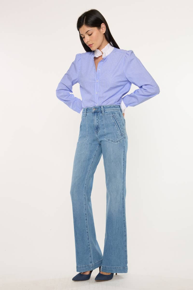 Prima High Rise Flare Trouser Style Jean
