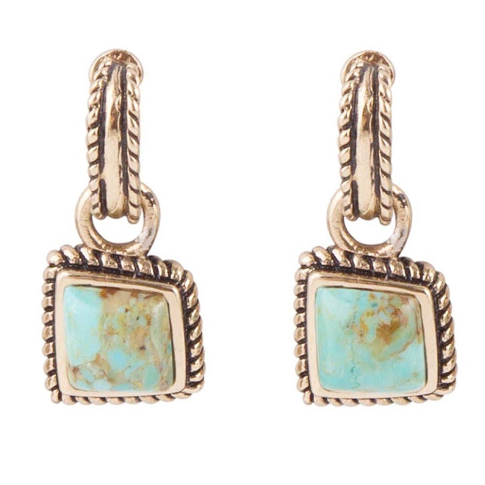 Barse Roped Around Turquoise Earrings