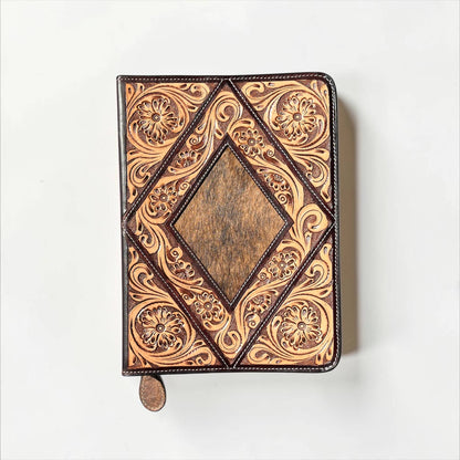 Diamond Cowhide & Tooled Leather Bible Cover