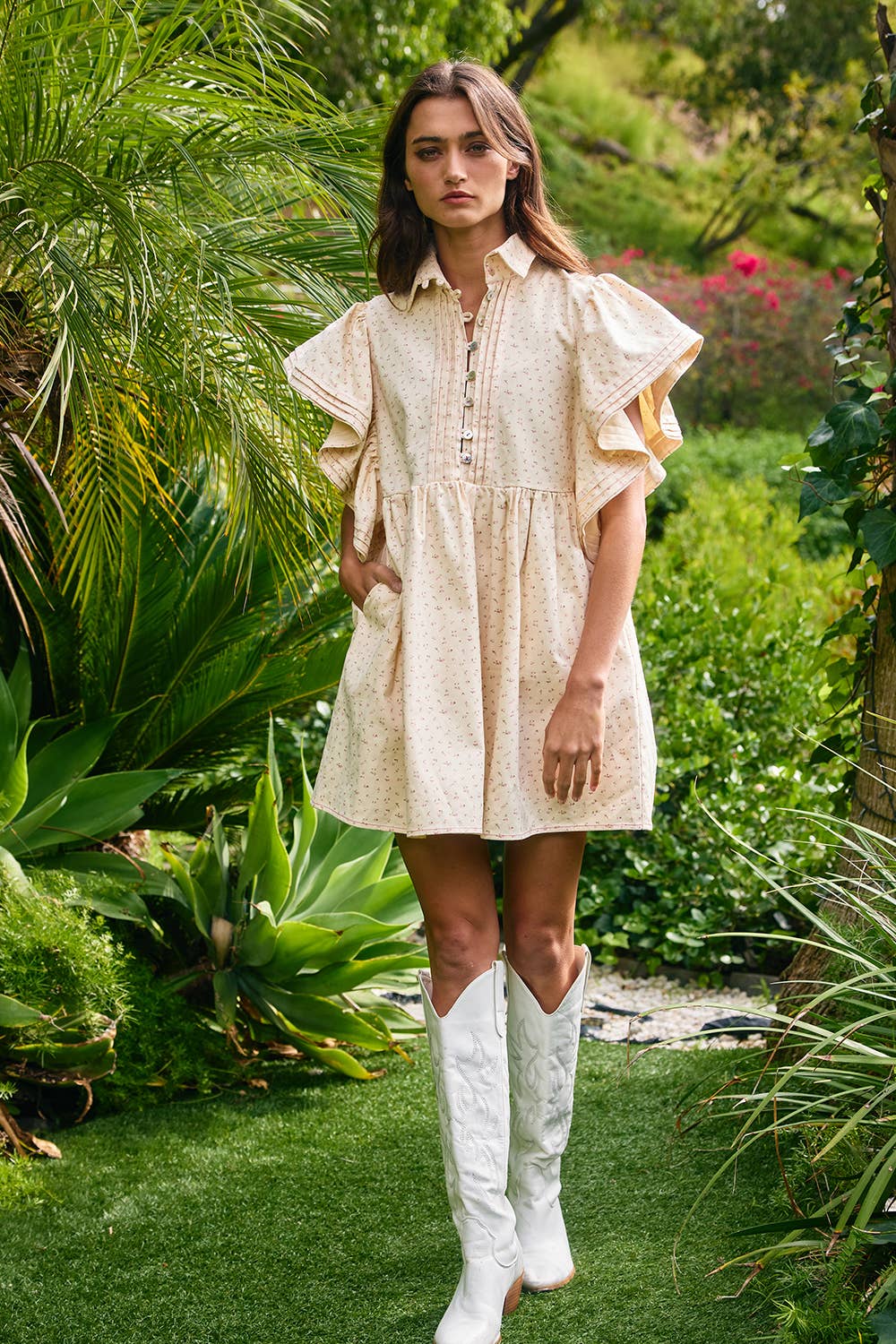Floral Ruffled Mini Dress