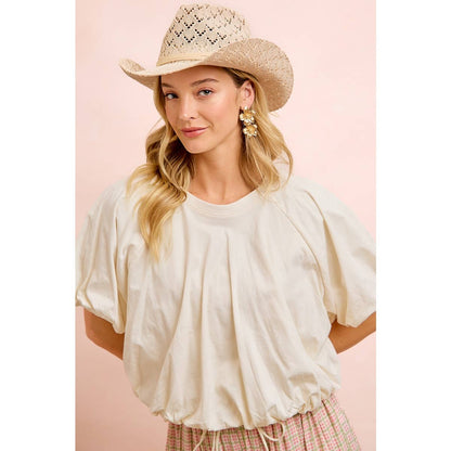 Bubble Sleeve Top