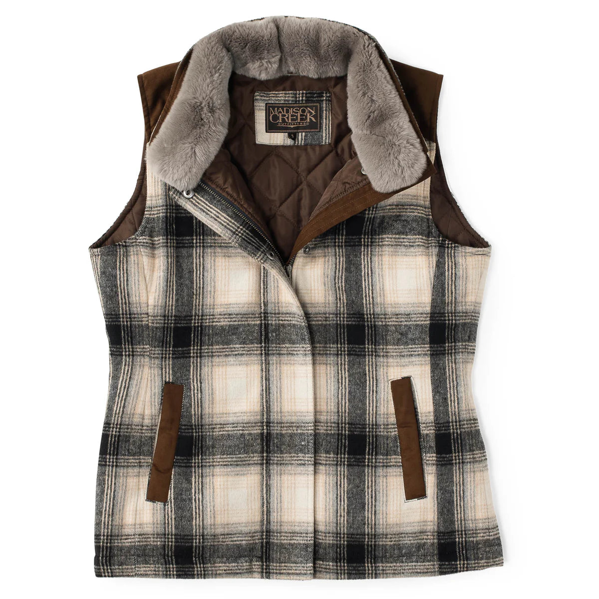 Madison Creek Charcoal Plaid Cashiers Vest