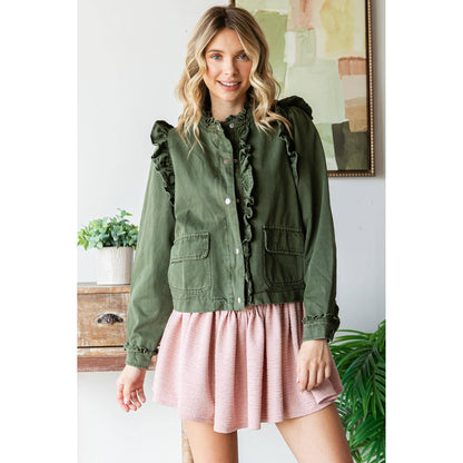 Ruffle Detail Jacket