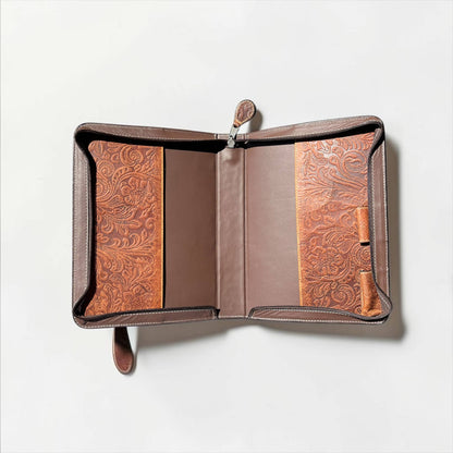 Diamond Cowhide & Tooled Leather Bible Cover
