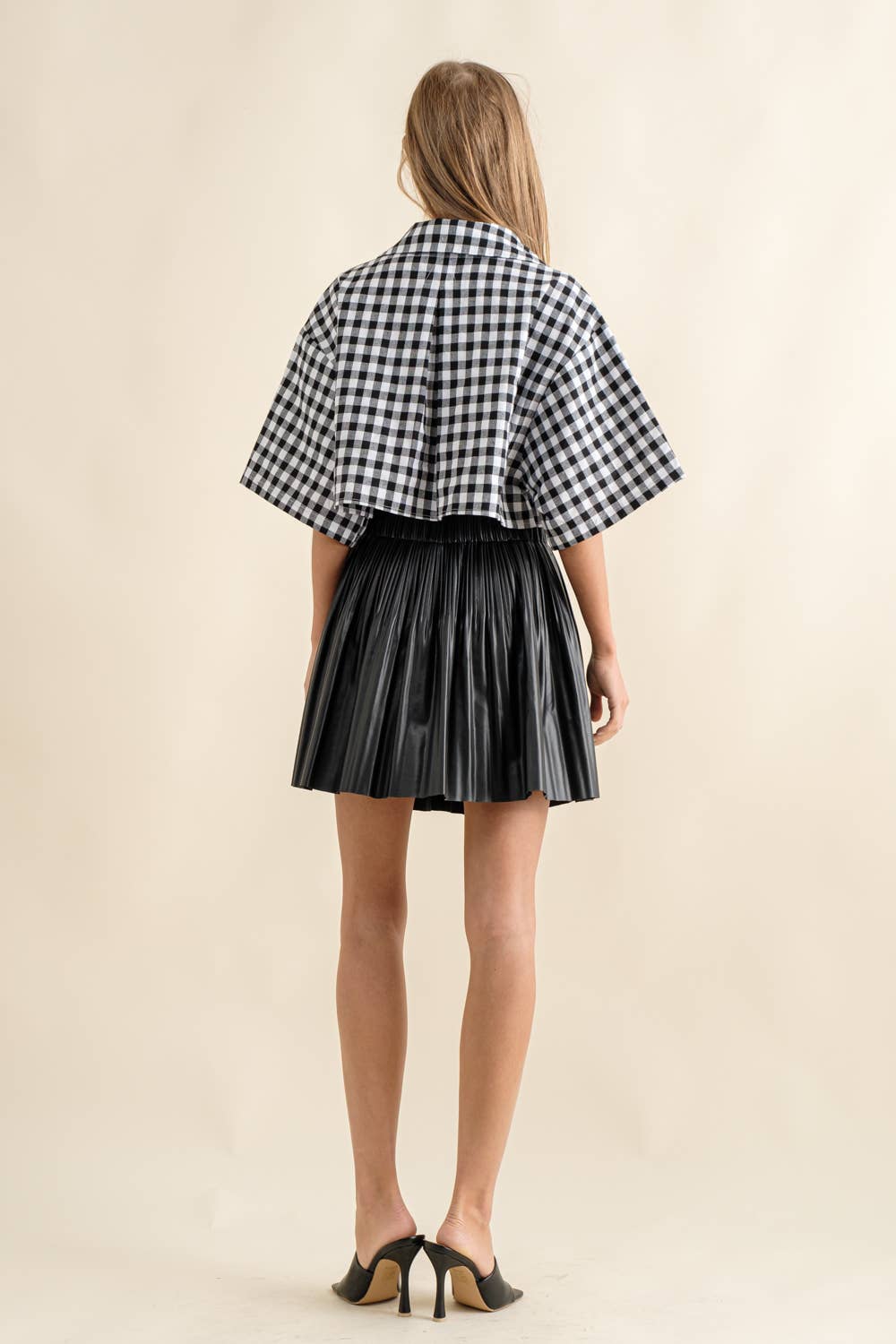 Lined Faux Leather Mini Skirt