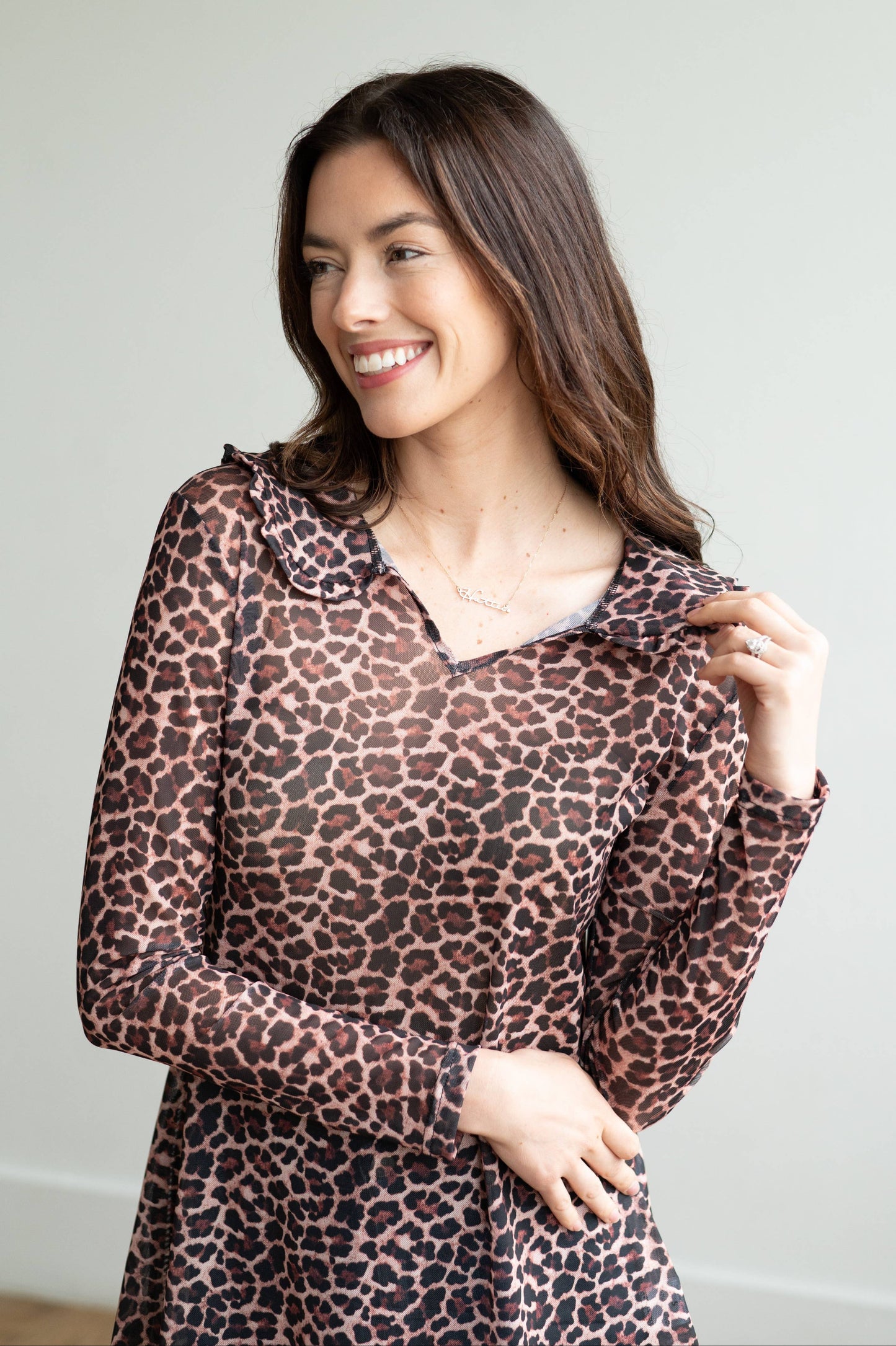 Peter Pan Cheetah Layering Top