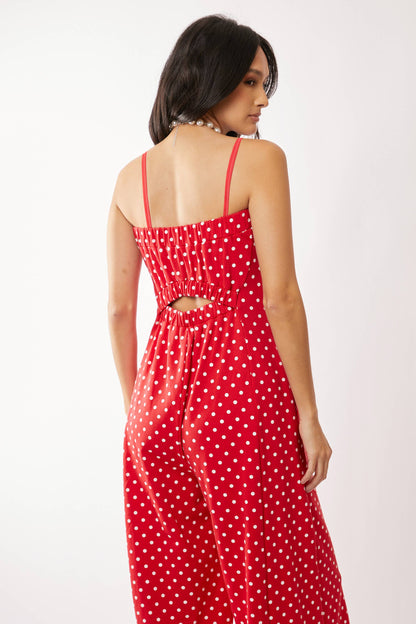 Red Polka Dot Jumpsuit