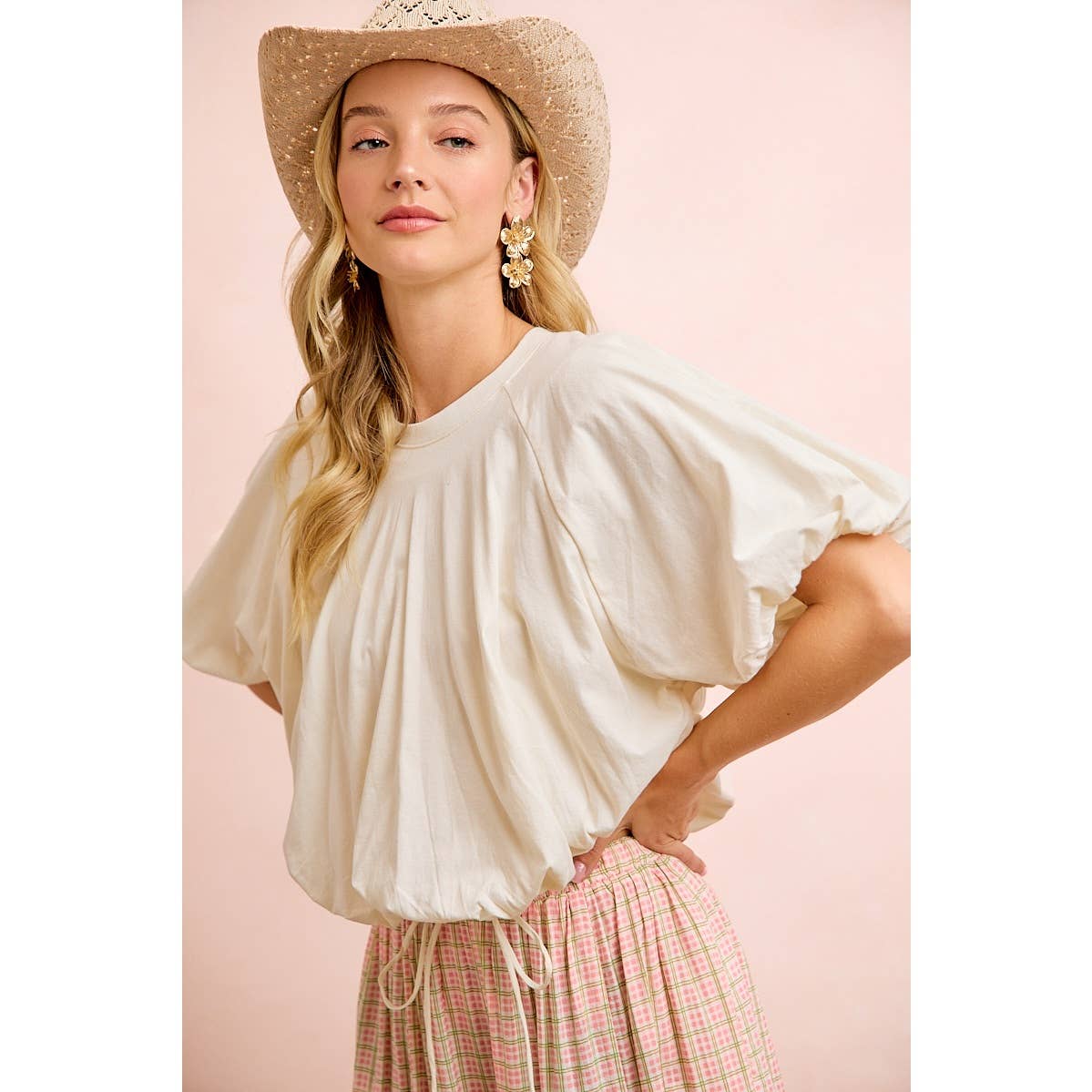 Bubble Sleeve Top