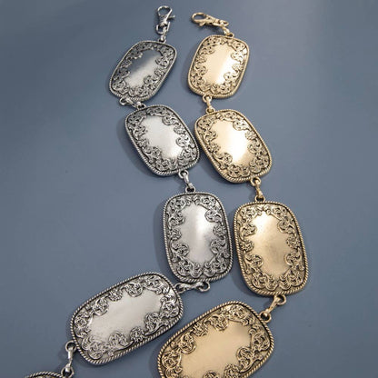 Rectangle Concho Chain Belt