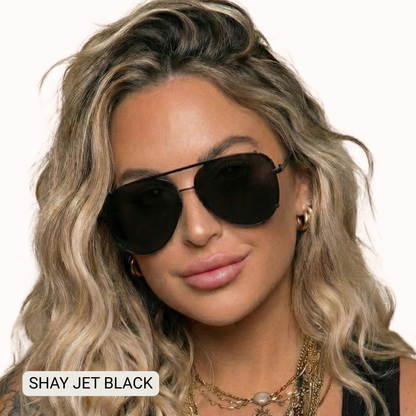 SHAY - Women's Polarized Large Hair Friendly Aviator