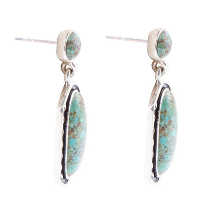 Barse Shielded Turquoise and Sterling Silver Earrings