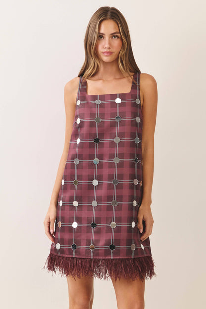 TCEC Plaid Mirror Detail Dress