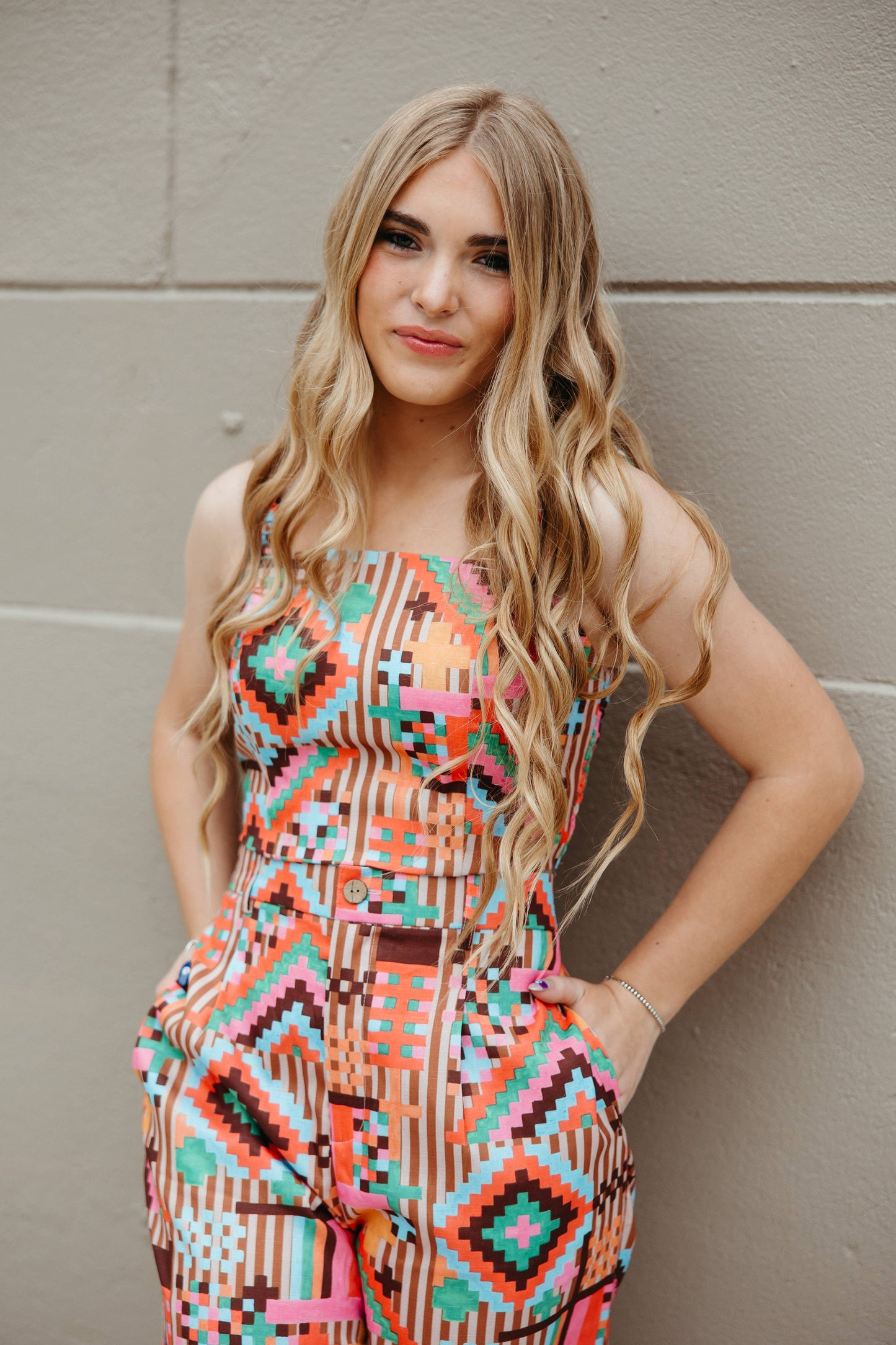 Turq Haven Funky Aztec Top