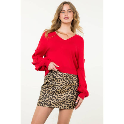 Flower Detail Knit Top
