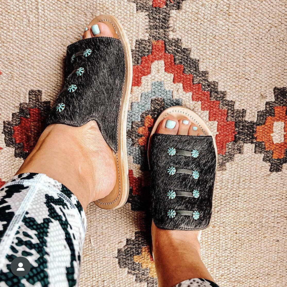 Hara Sandal Black Cowhide