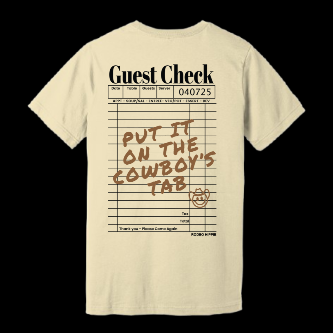 Natural Guest Check Tee