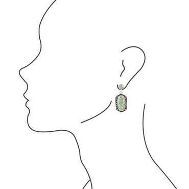 Barse Shielded Turquoise and Sterling Silver Earrings