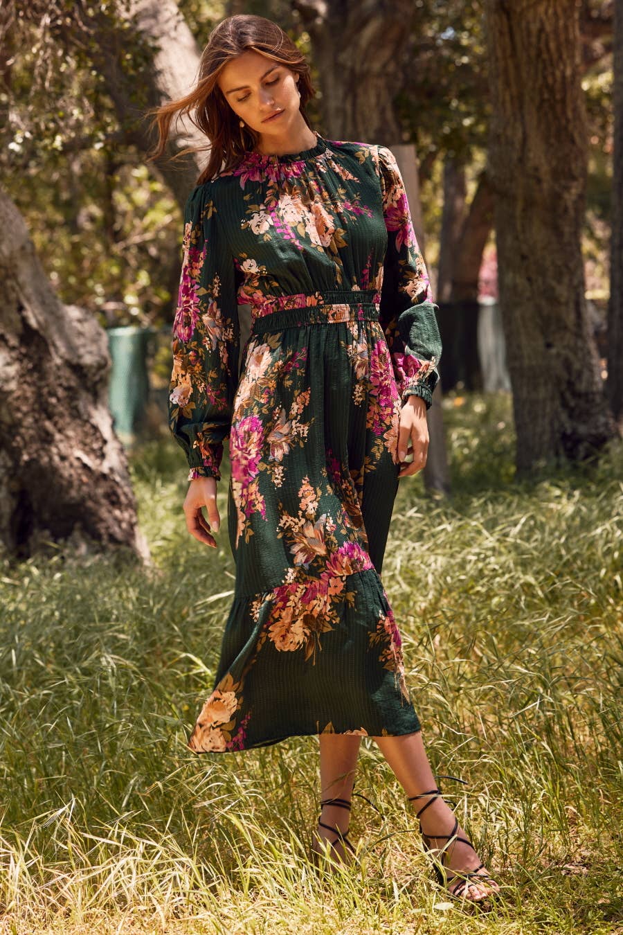 Floral Printed Midi Dress