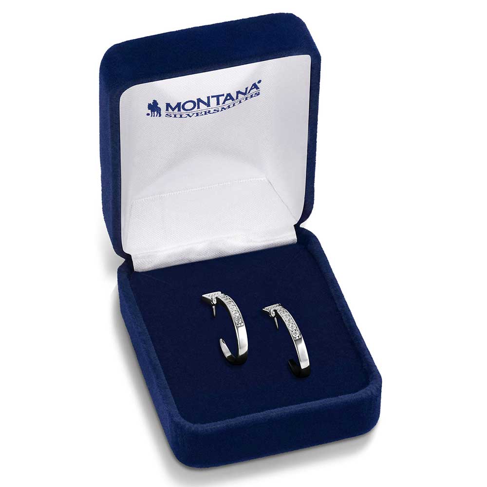 Montana Silversmith Horseshoe Nail Hoop Earrings