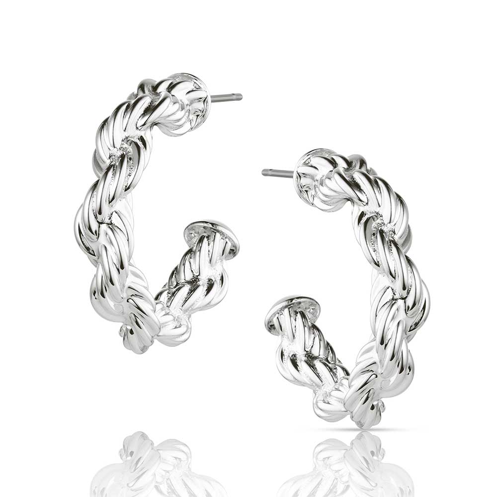 Montana Silversmith Plaited Rope Hoop Earrings