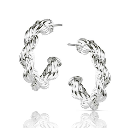 Montana Silversmith Plaited Rope Hoop Earrings