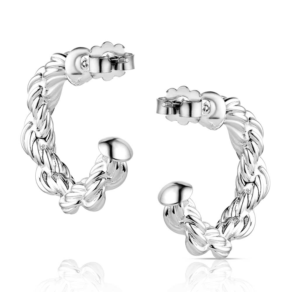 Montana Silversmith Plaited Rope Hoop Earrings