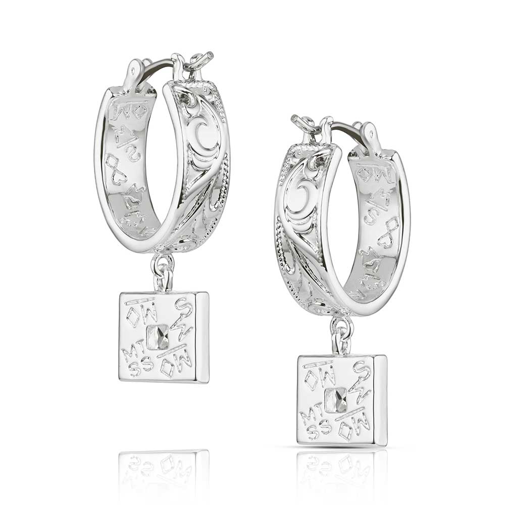 Montana Silversmith Desert Whirl Engraved Hoop Earrings