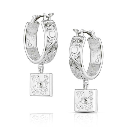 Montana Silversmith Desert Whirl Engraved Hoop Earrings