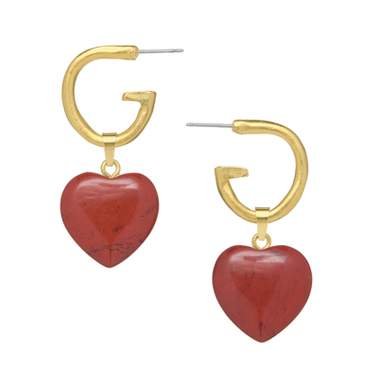 Susan Shaw Gigi Heart Earrings