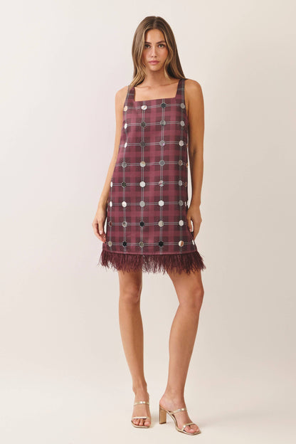 TCEC Plaid Mirror Detail Dress