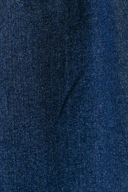 Ruffle Detail Spaghetti Denim Dress