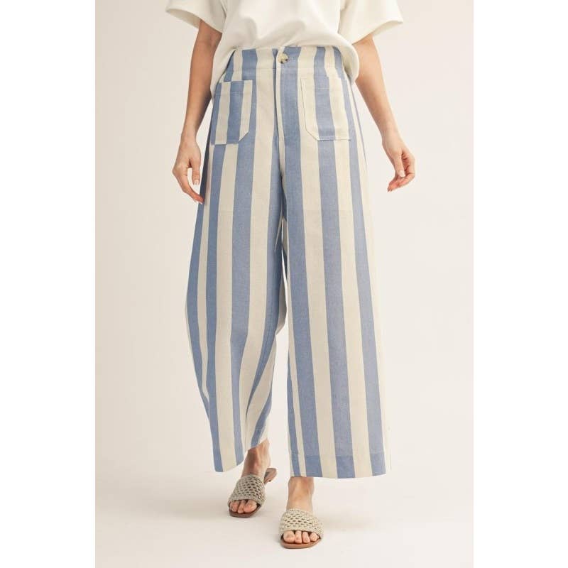 Stripe Wide Leg Pants